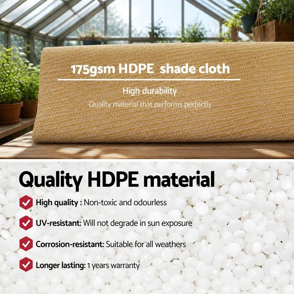 Shade Cloth UV Stabilized HPDE 1.83m x 50m Roll Heavy Duty Beige