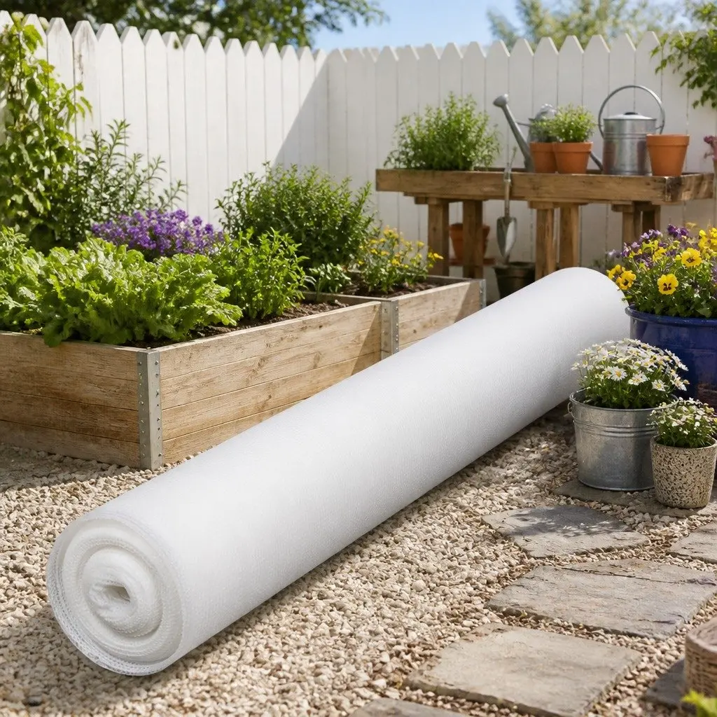 Shade Cloth 50% UV Block 3.66m x 10m Roll White Heavy Duty Garden Greenhouse