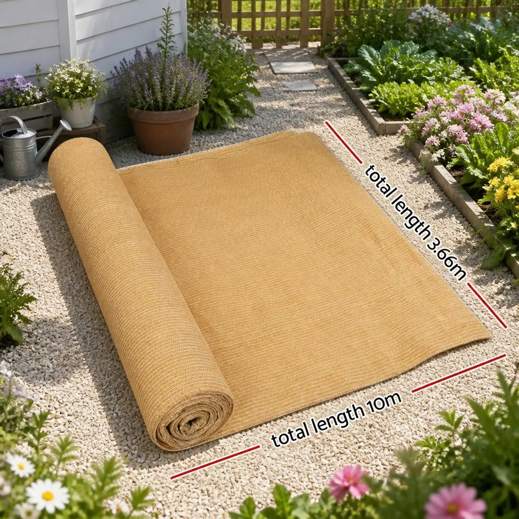 Beige Shade Cloth Roll 3.66m x 10m for Greenhouses