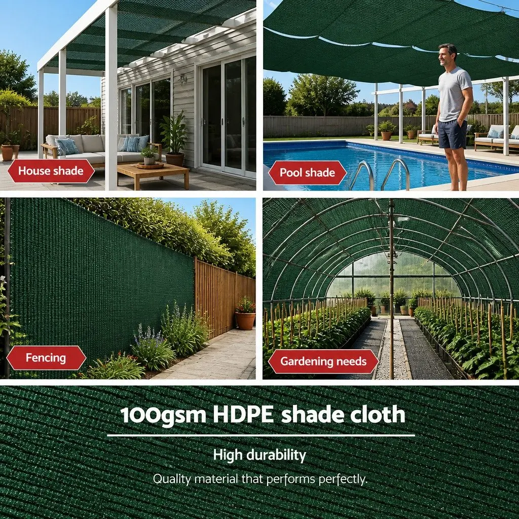 Shade Cloth UV-Stabilised HPDE 3.66x10m Green