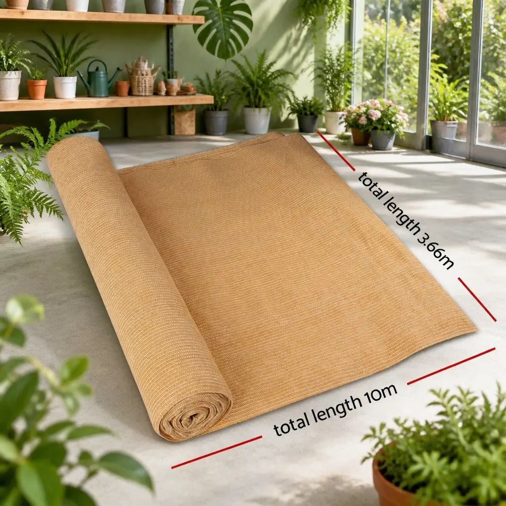 Shade Cloth UV Stabilized HPDE 3.66m x 10m Roll 70% Shade Block Beige