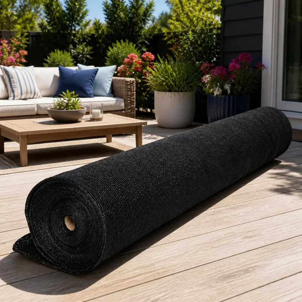 Shade Cloth UV-Stabilised HPDE 3.66m x 10m Black Heavy Duty Garden Outdoor