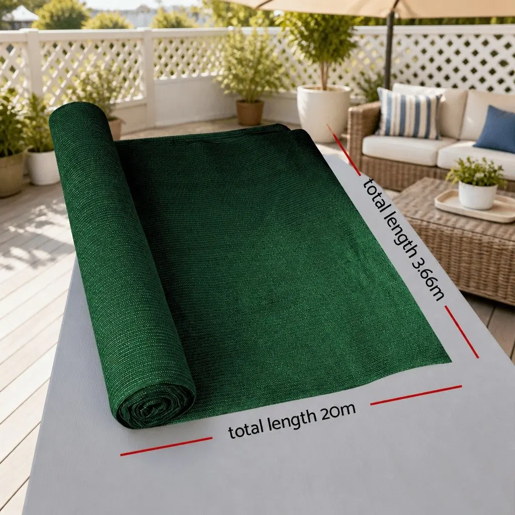 Heavy Duty Green Shade Cloth 3.66m x 20m UV-Stabilised