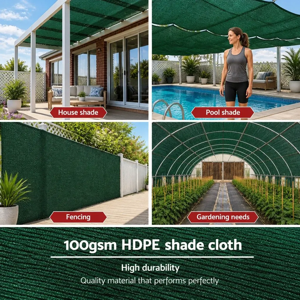 Heavy Duty Green Shade Cloth 3.66m x 20m UV-Stabilised