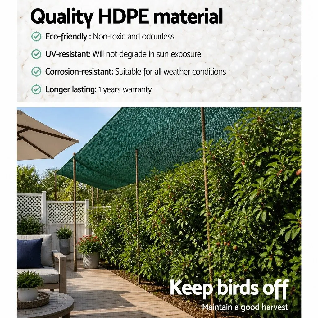 Heavy Duty Green Shade Cloth 3.66m x 20m UV-Stabilised