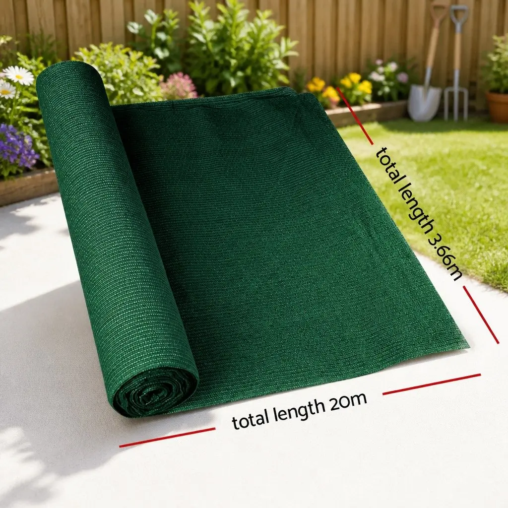 Shade Cloth UV-Stabilised HPDE 3.66m x 20m Green Garden Shading