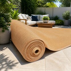 Heavy Duty 3.66x20m Beige Shade Cloth with 90% UV Protection