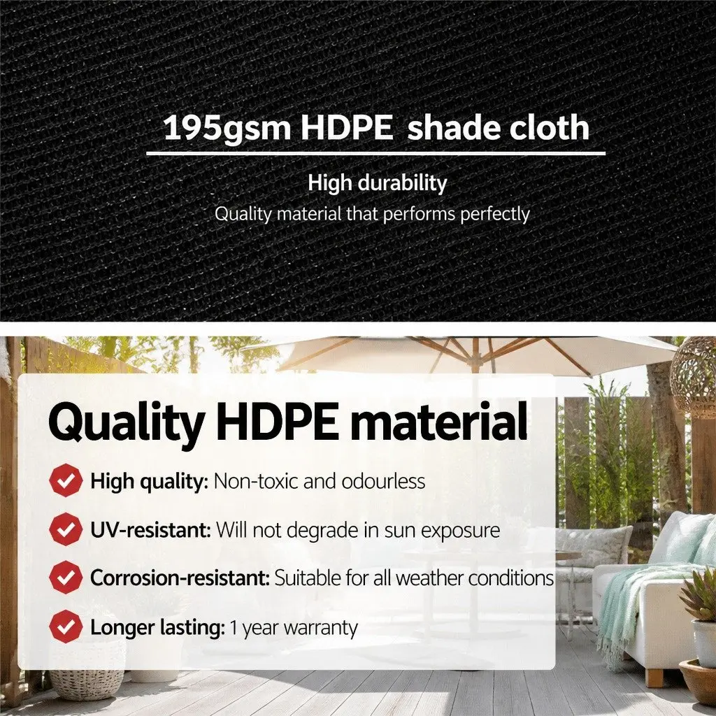 Black Shade Cloth Roll 3.66x20m with 90% Shade
