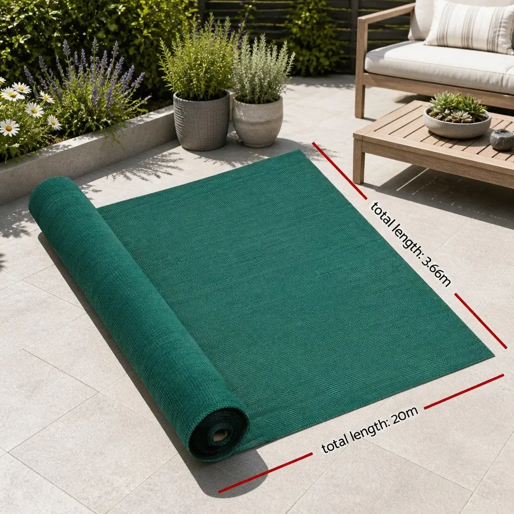 Shade Cloth UV Stabilized HPDE 3.66m x 20m Green 30% Block