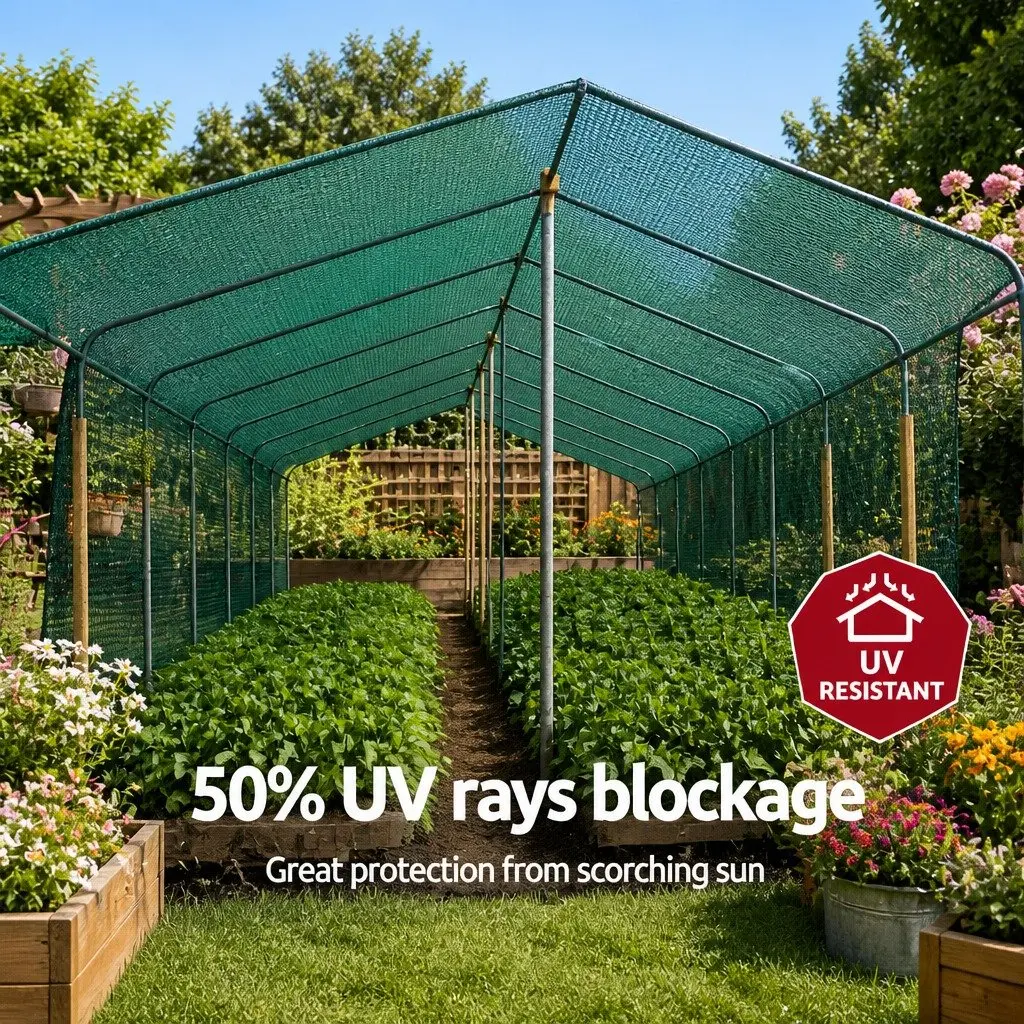 Shade Cloth UV Stabilized HPDE 3.66m x 30m Green Heavy Duty Garden Greenhouse