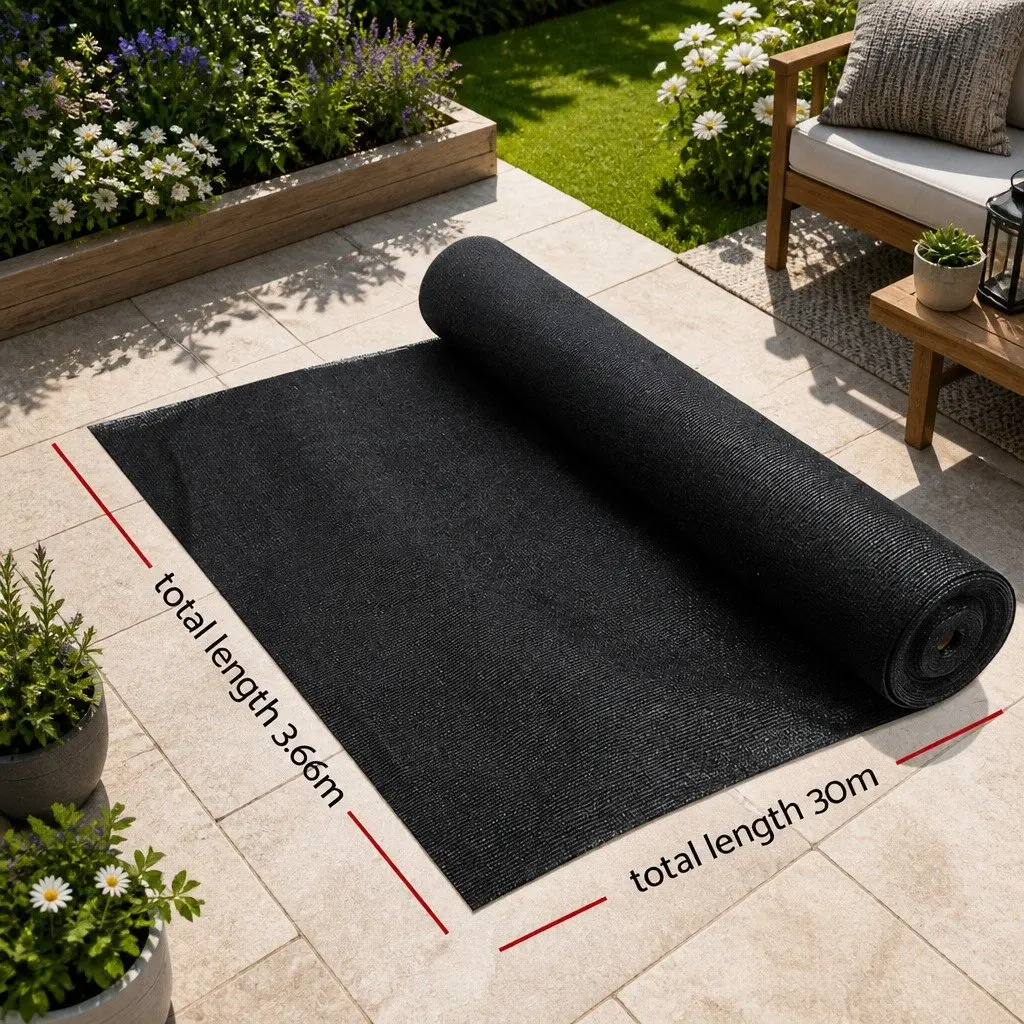 Heavy Duty Black Shade Cloth Roll 3.66m x 30m