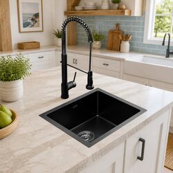 Durable Stainless Steel Kitchen Sink 51x45cm with Mixer Tap