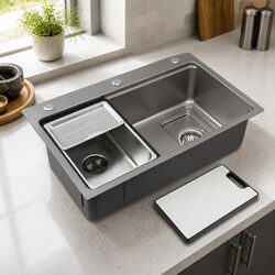 Durable 304 Stainless Steel Kitchen Bar Sink with Millet Texture