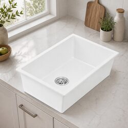 Durable White Granite Stone Kitchen Sink 70x45cm