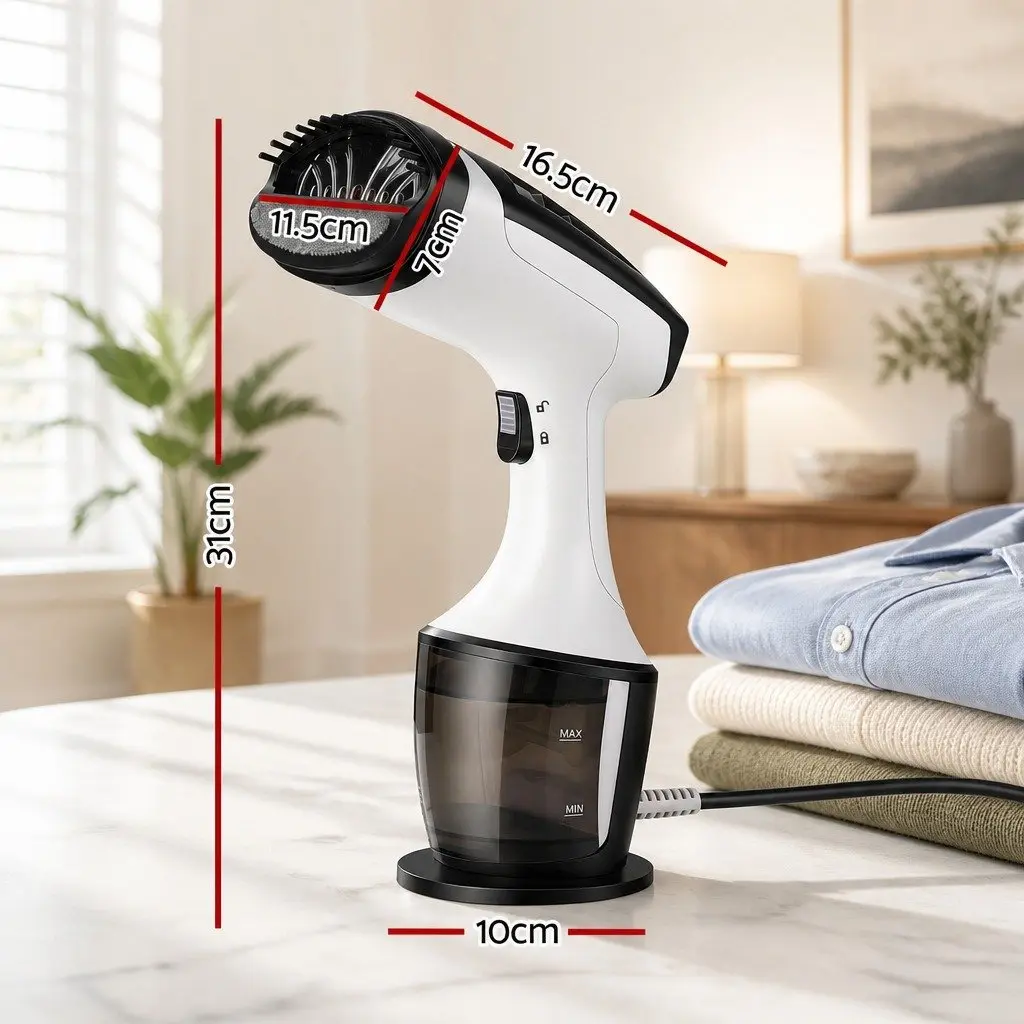 Handheld Garment Steamer 1500W Portable Fabric Care White