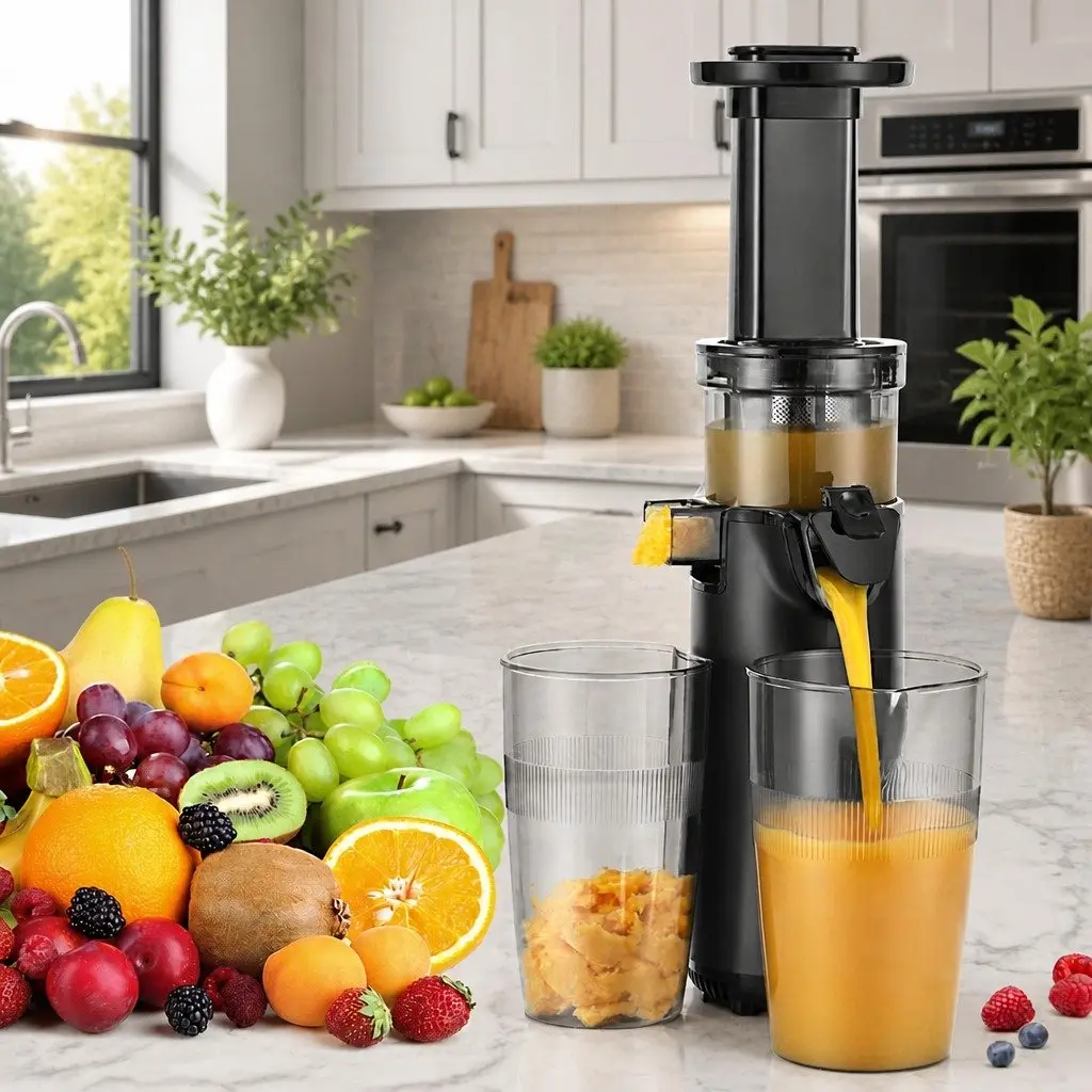 Black Cold Press Slow Juicer with 130W Power