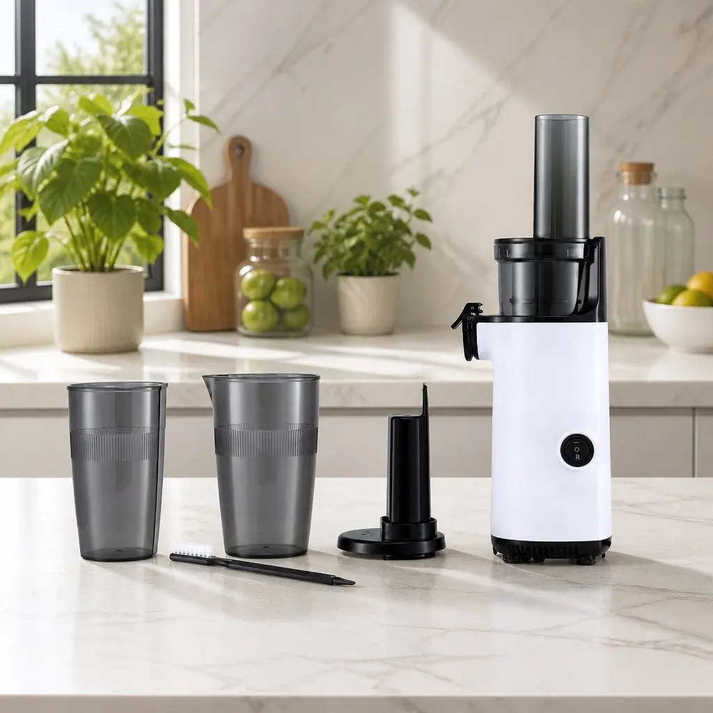 Cold Press Slow Juicer ABS 10cm x 13cm x 36cm White