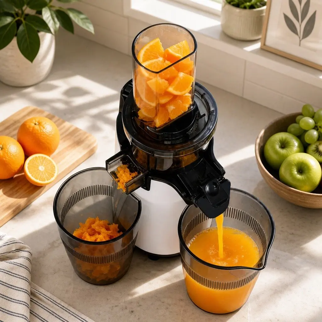 Cold Press Slow Juicer ABS 10cm x 13cm x 36cm White