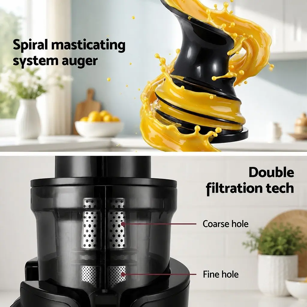 Slow Juicer with Low-Speed Masticating Auger