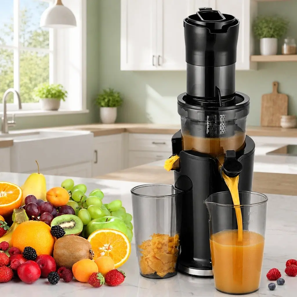 Slow Juicer with Low-Speed Masticating Auger