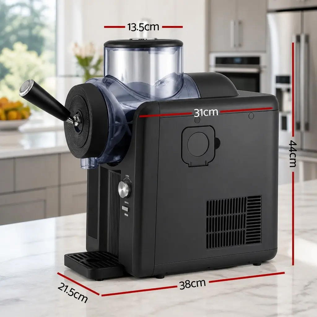 Slushie Machine Ice Cream Maker Plastic 2L Black
