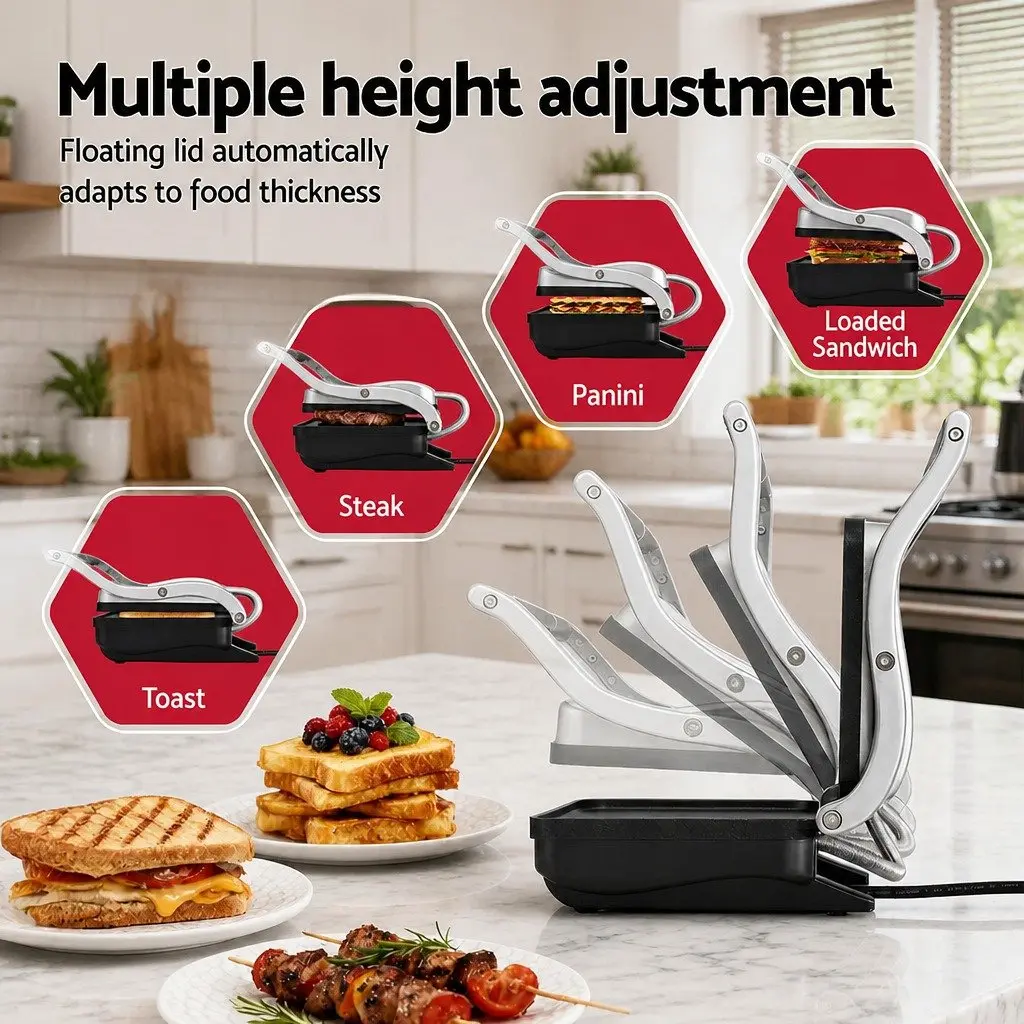 3-in-1 Sandwich Maker and Grill Appliance