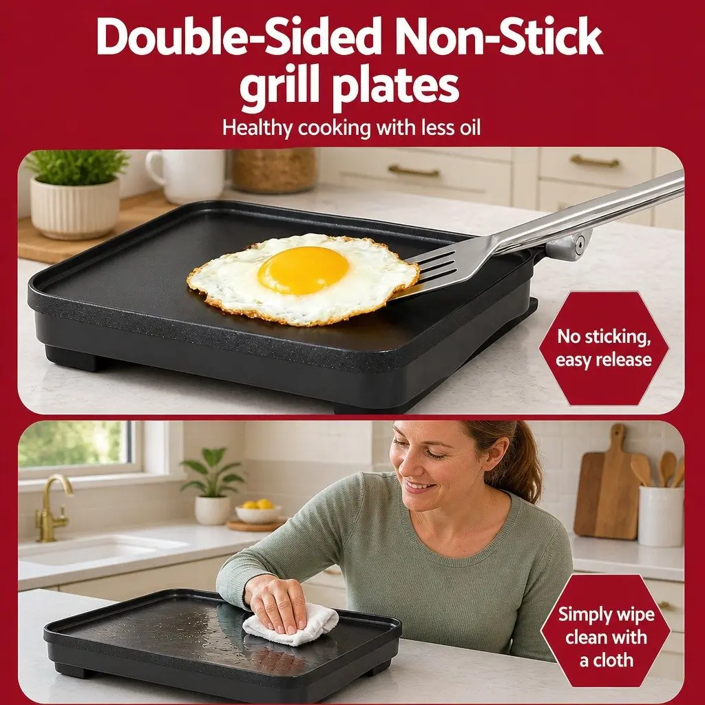 3-in-1 Sandwich Maker and Grill Appliance