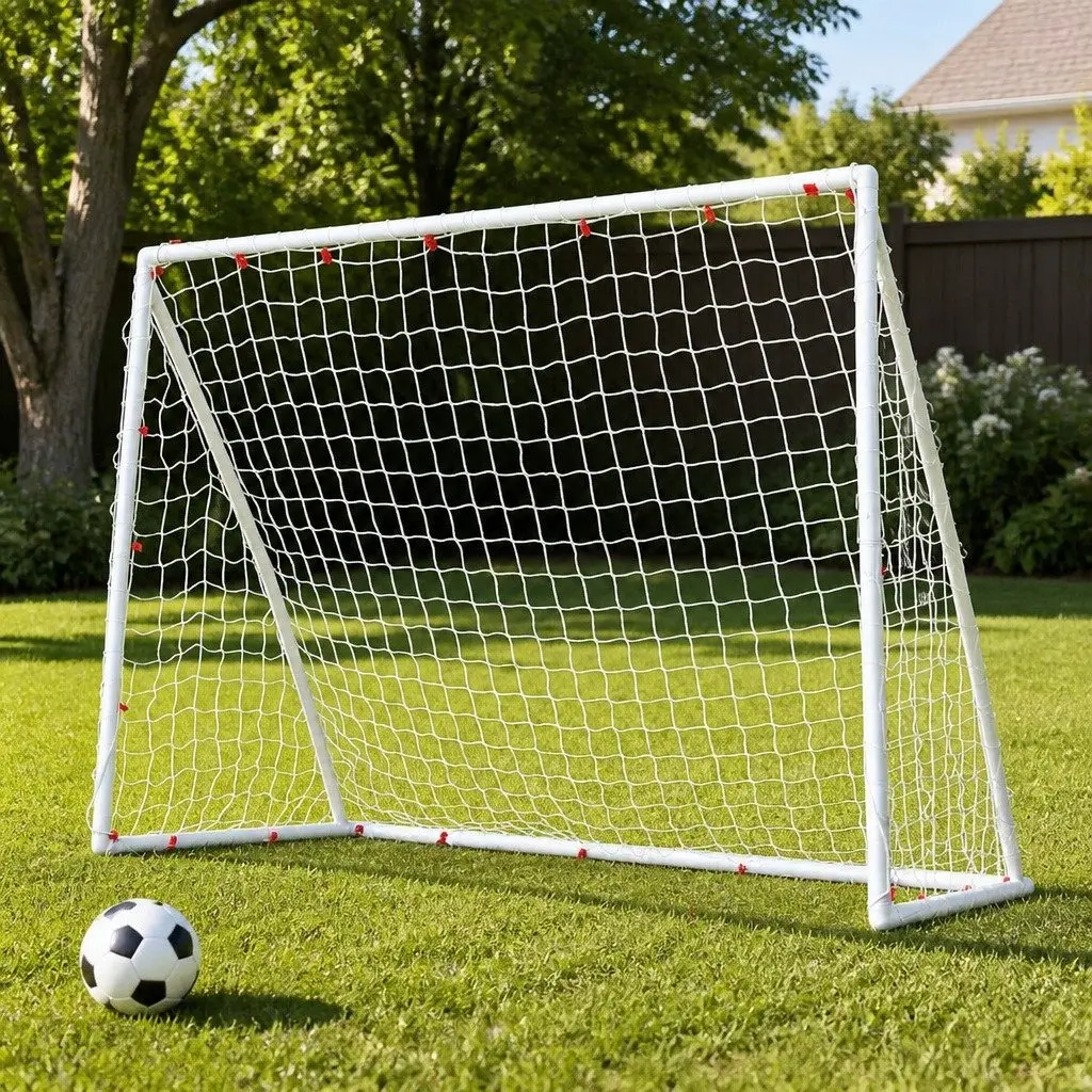 8FT Soccer Goal Net with UPVC Frame and PE Mesh
