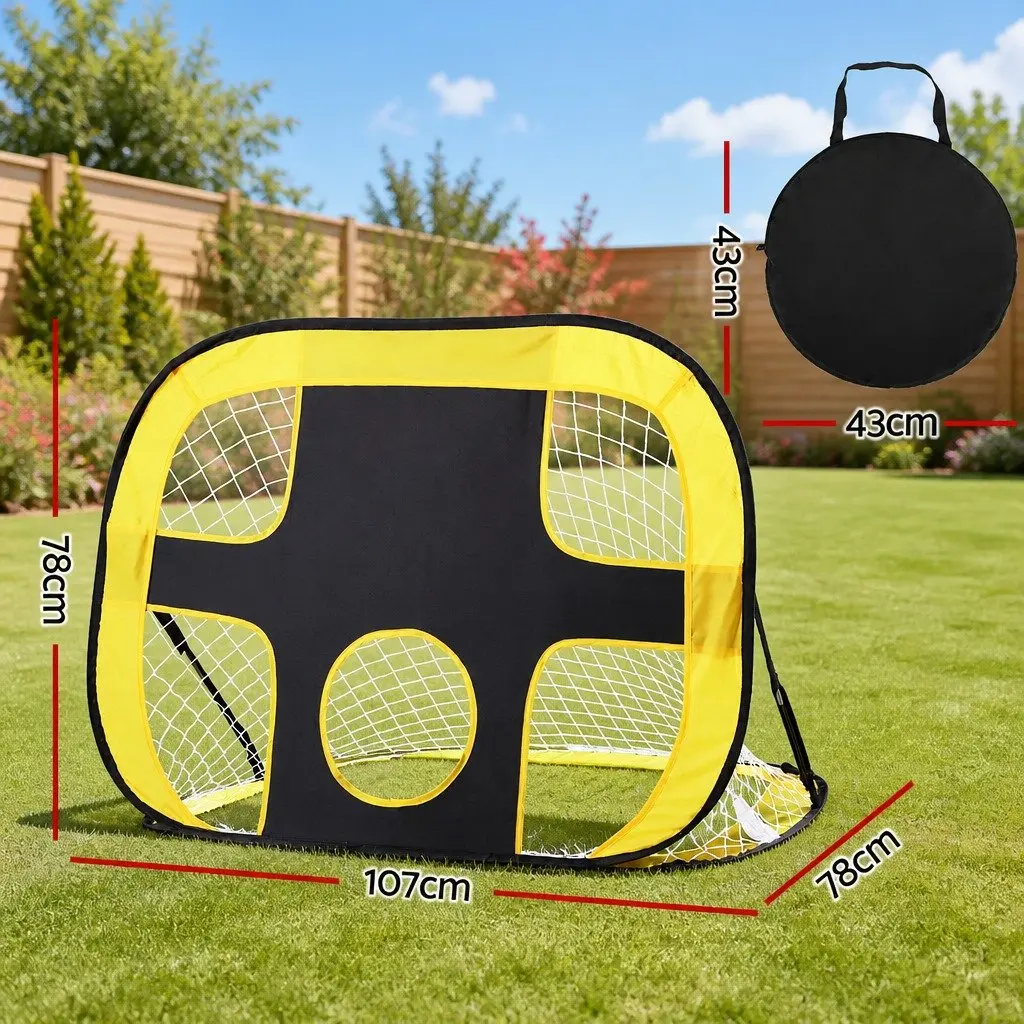 Soccer Goal Net Training Target Portable Polyester Green 107cm x 78cm x 78cm