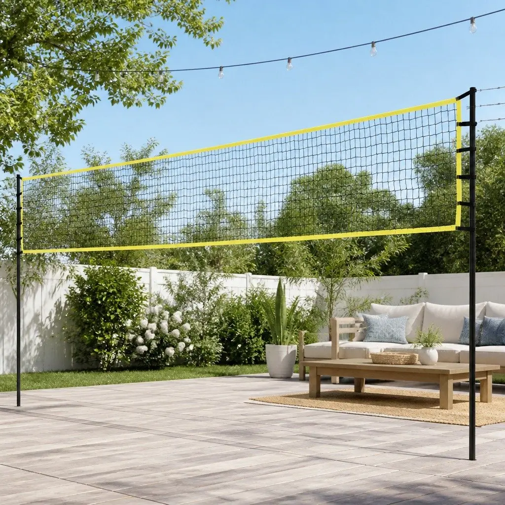 9M Height Adjustable Volleyball and Tennis Net Set