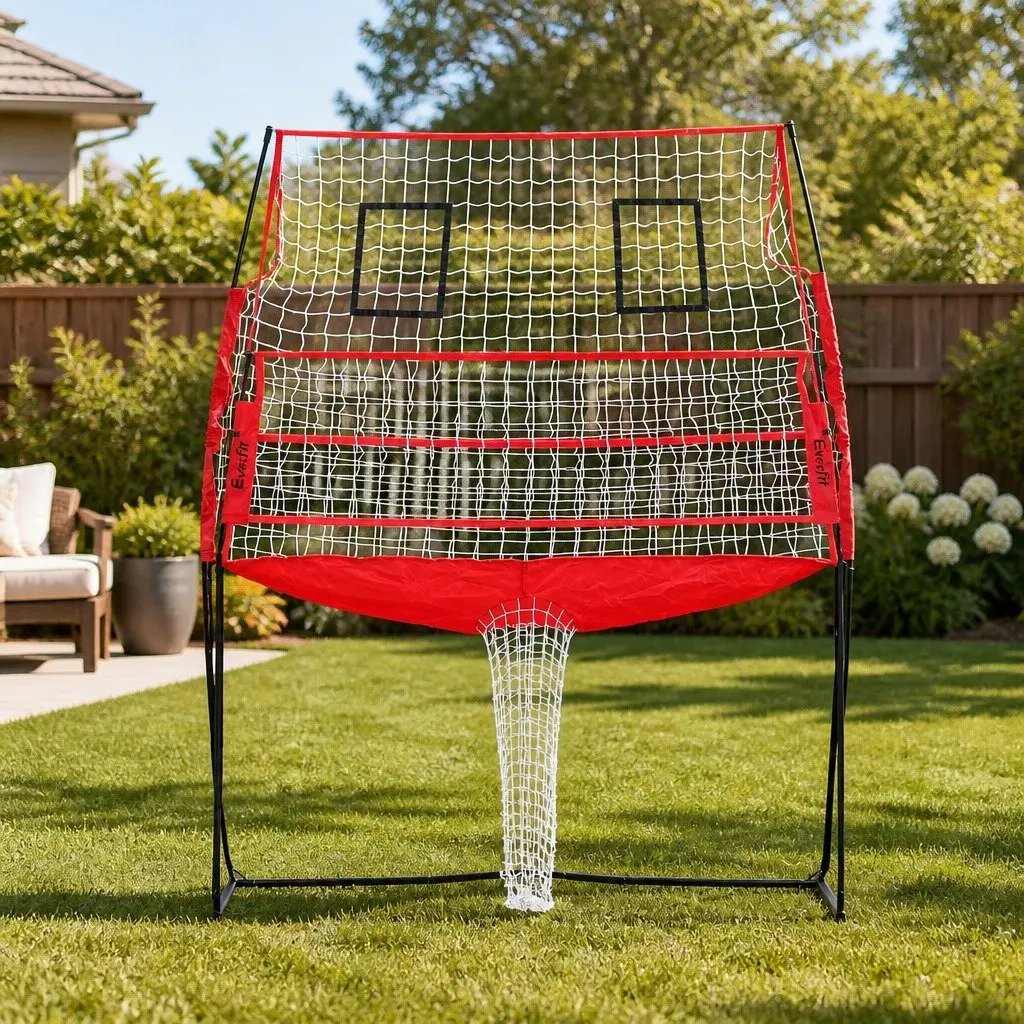 Volleyball Net Training Equipment Fiberglass 244 x 107 x 335 cm Red