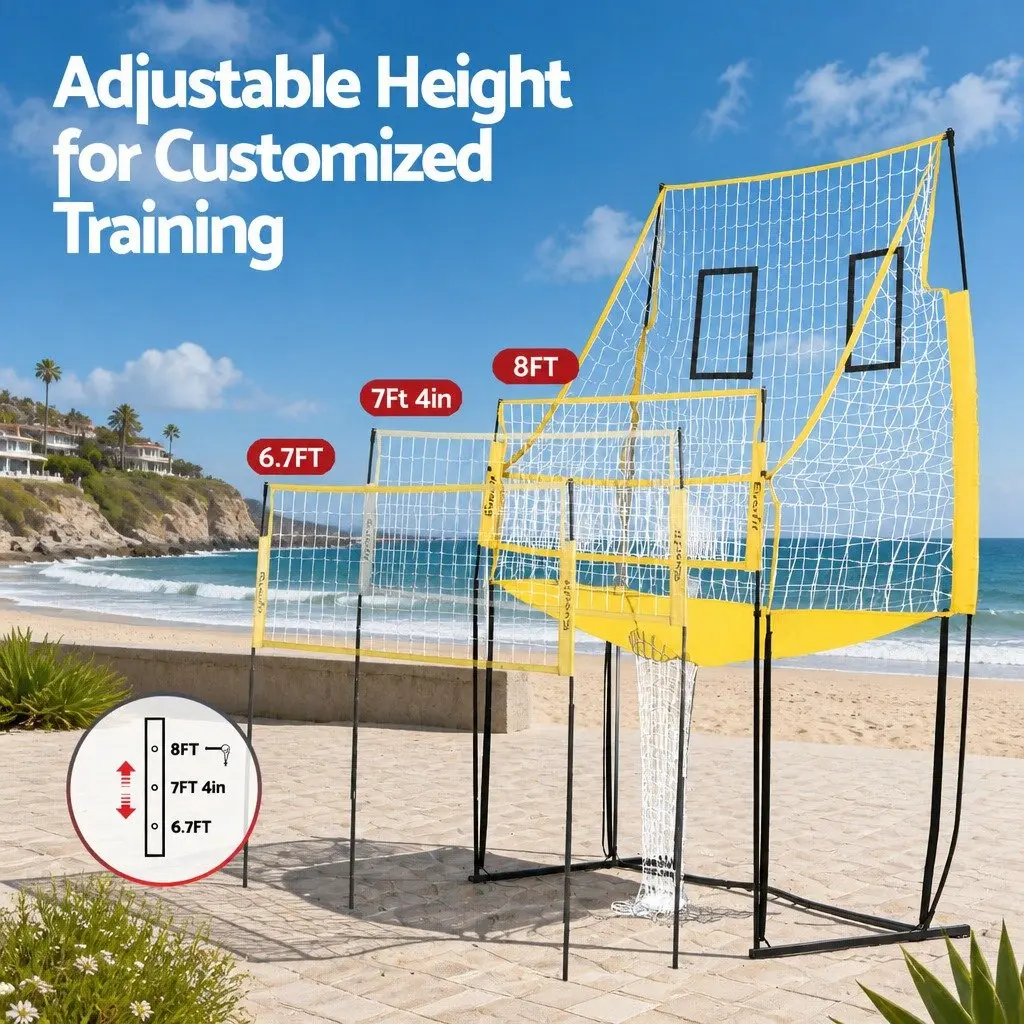 Adjustable Height Volleyball Net for Beach and Backyard