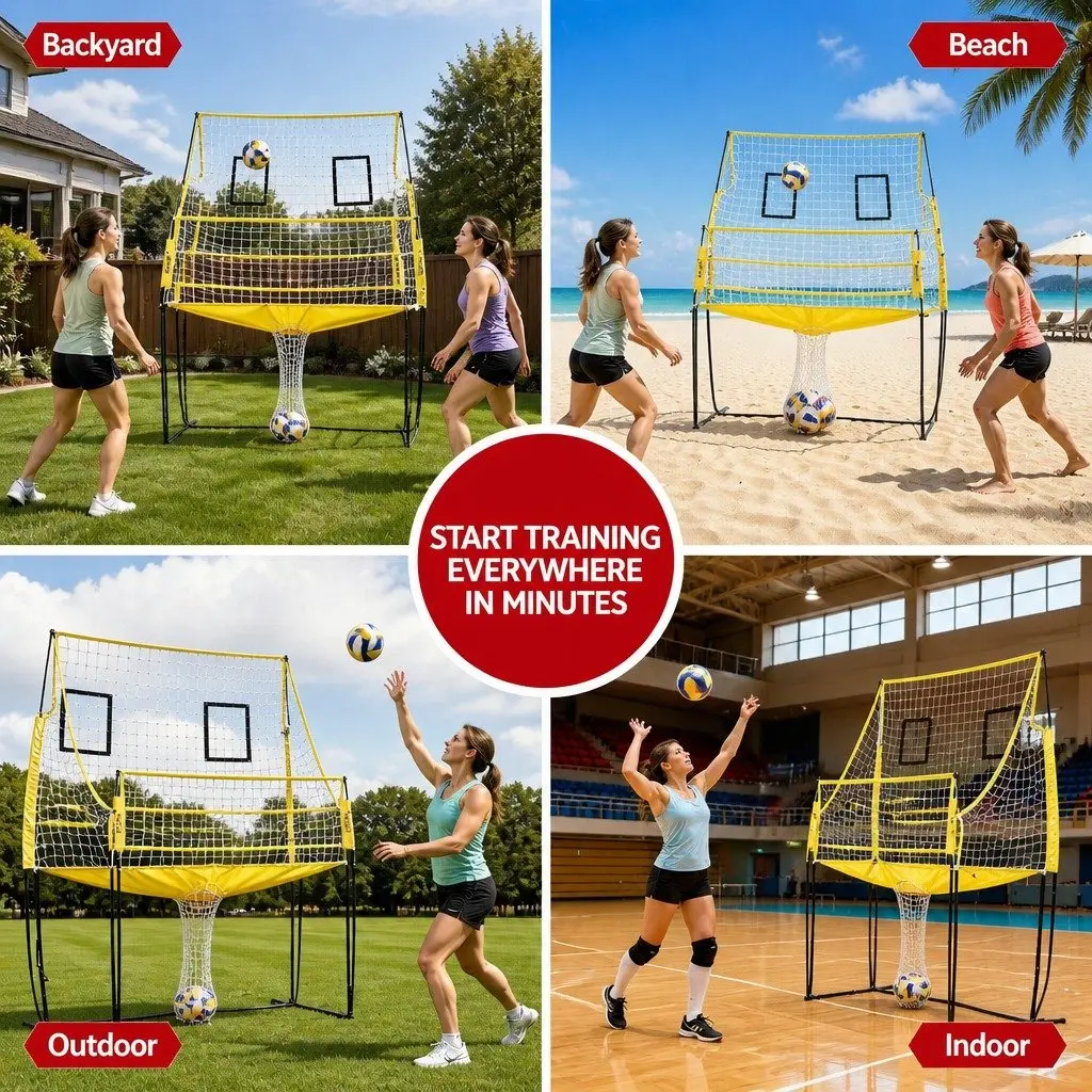 Adjustable Height Volleyball Net for Beach and Backyard