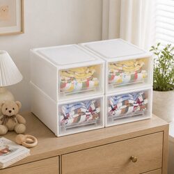 Large Stackable Storage Drawer Set 3PK for Organising
