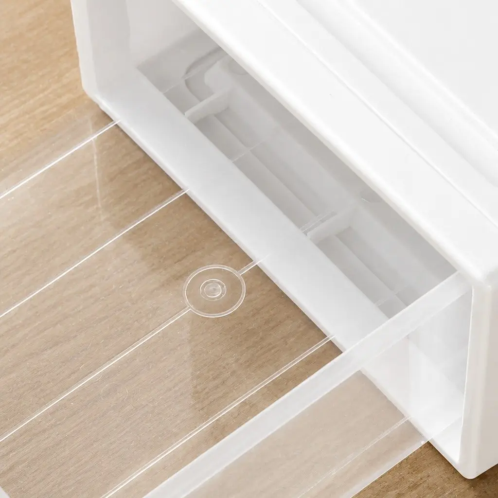 Storage Drawers Stackable Containers Large Capacity Organiser 4 Pack White