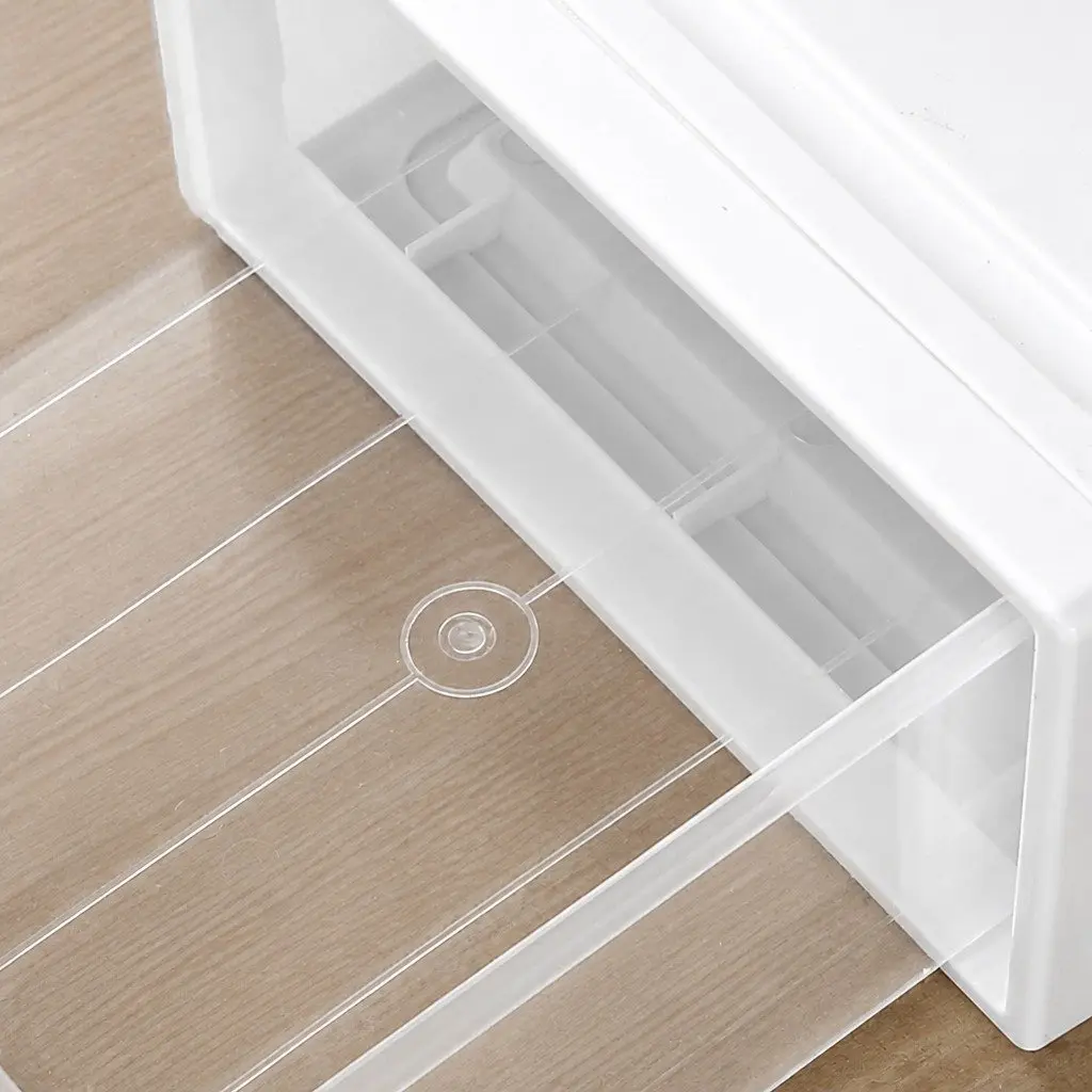 Small Plastic Storage Drawers Stackable Containers 4PK Home Organiser Bins