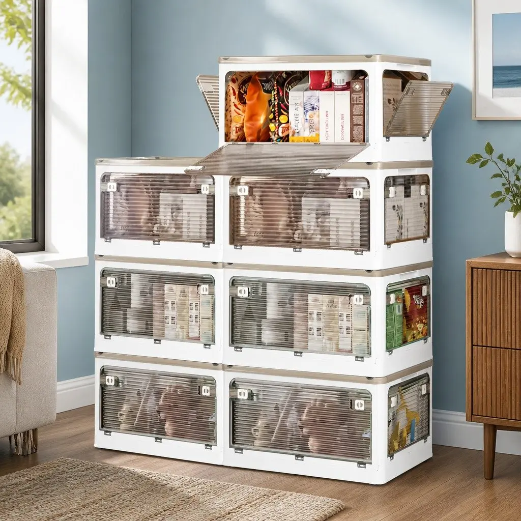 55L Stackable Storage Box Container with Lid