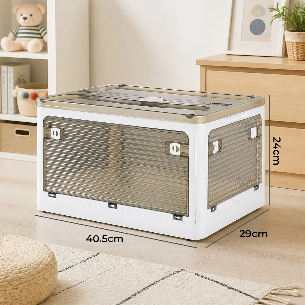Stackable Storage Box Plastic Container 40.5cm x 29cm x 24cm White