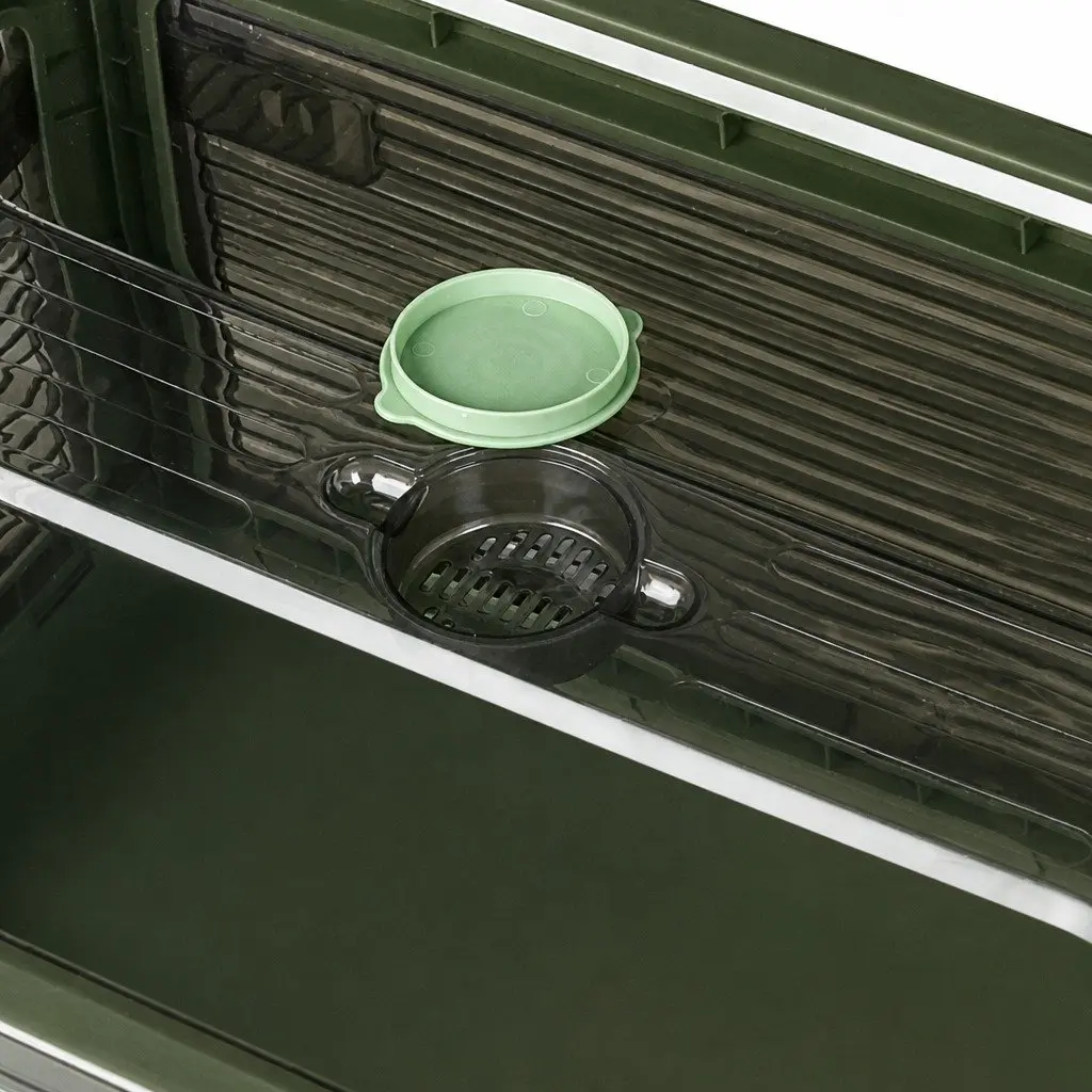 Stackable Storage Box Plastic Green Large Capacity Home Organizer
