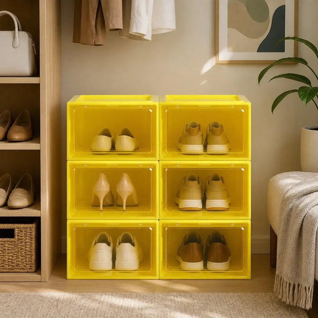 Clear Door Stackable Sneaker Display Case for Shoes