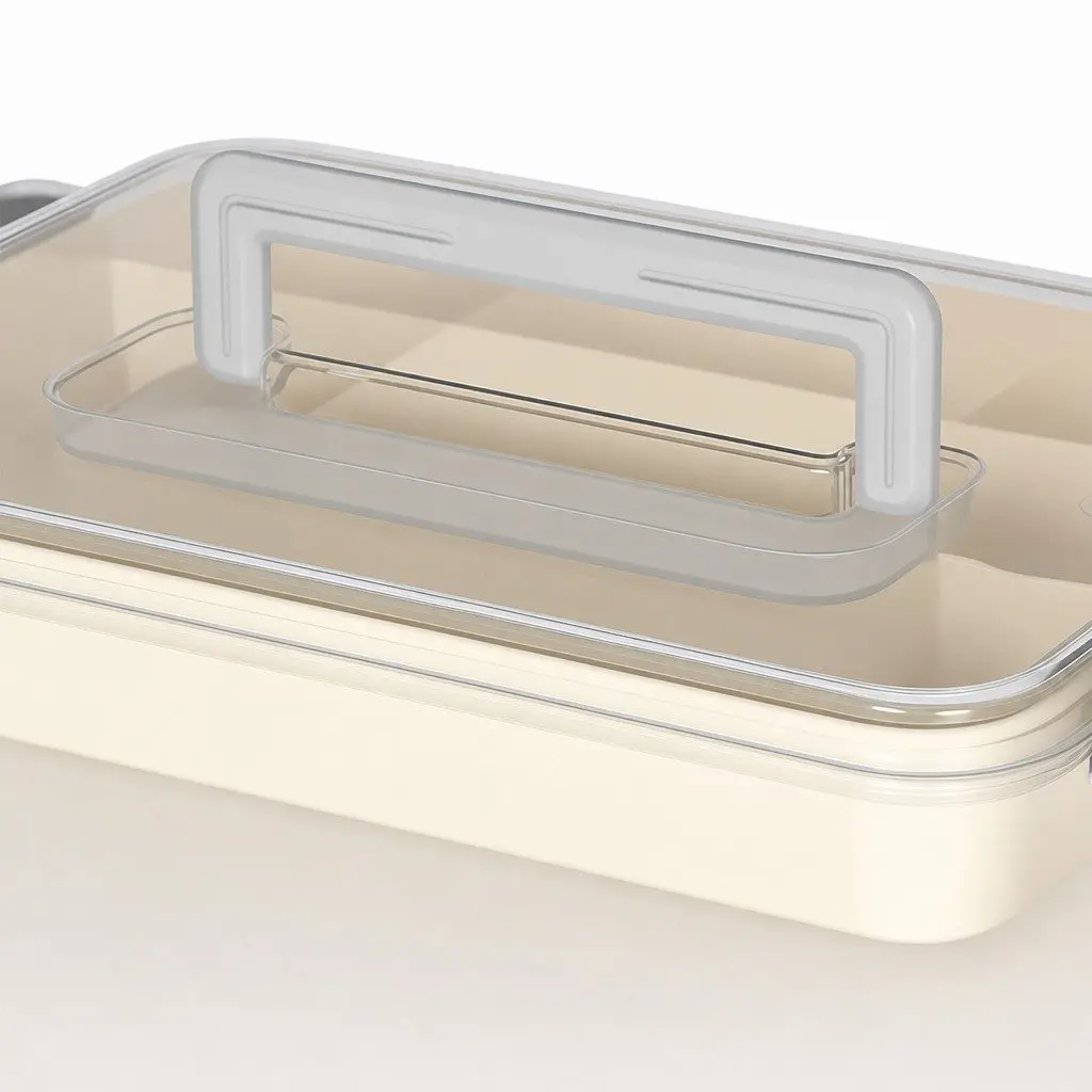 Transparent Dual-Layer Medical Storage Organizer Box