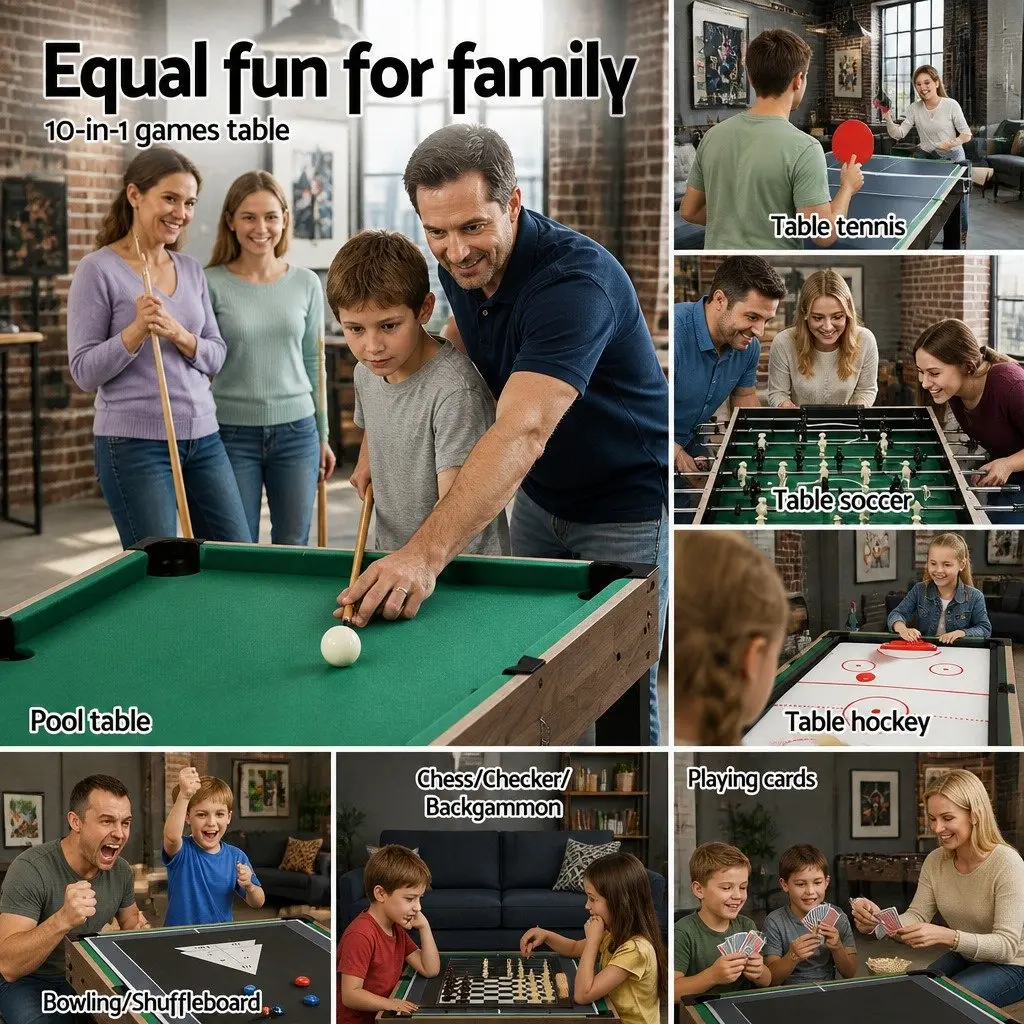 10-in-1 Multi Game Table for Endless Fun