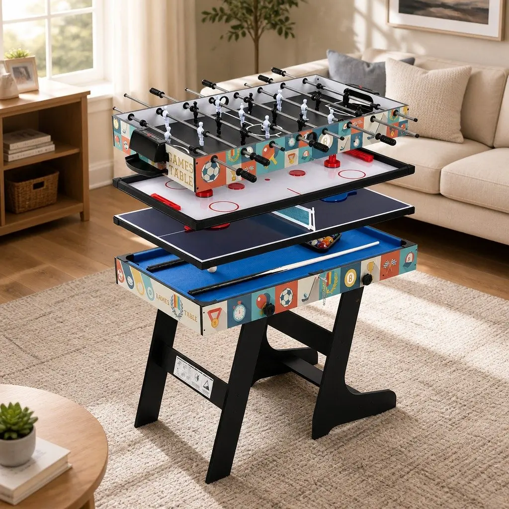 4-in-1 Game Table for Family Fun