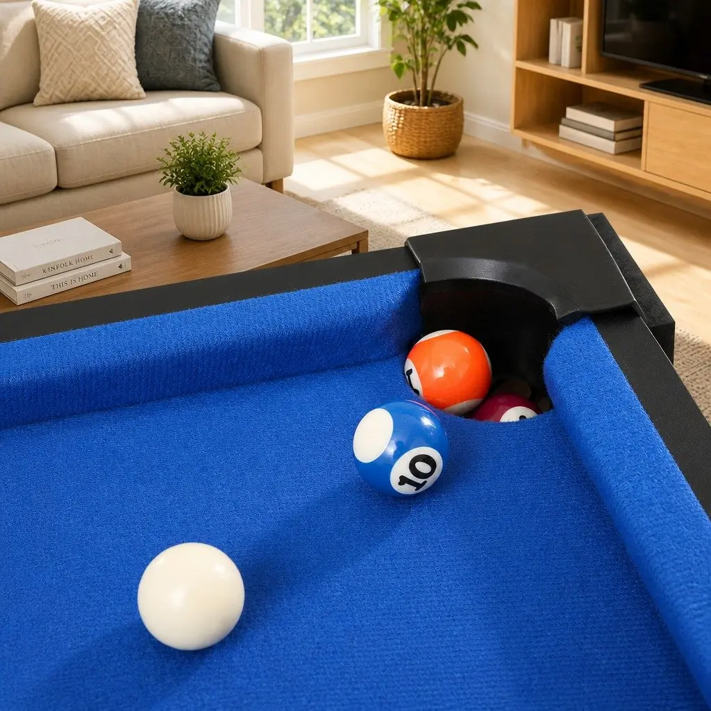 5-In-1 Game Table Pool Tennis Air Hockey Basketball Archery Entertainment Family