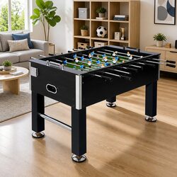 5FT Soccer Table Foosball Game Family Party Playroom Entertainment Black