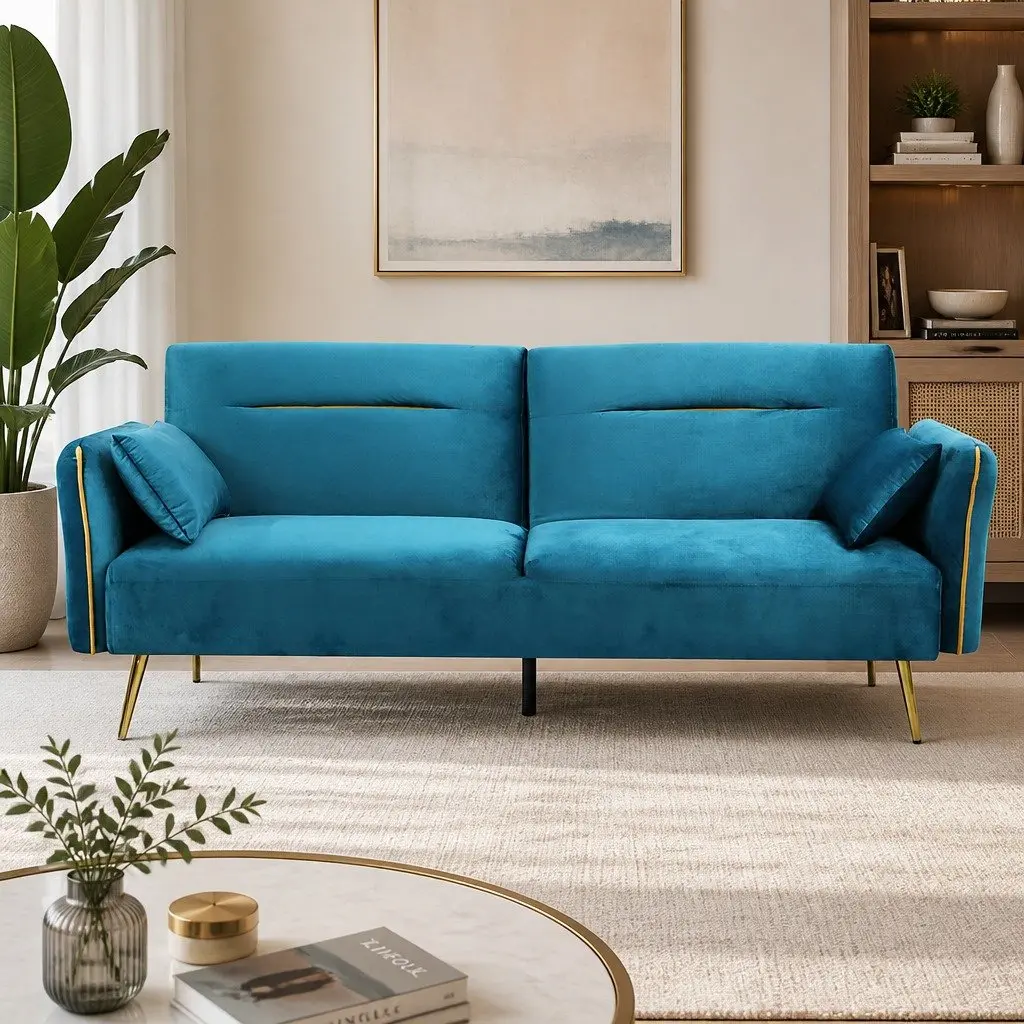 3-Seater Convertible Sofa Bed with Adjustable Backrest