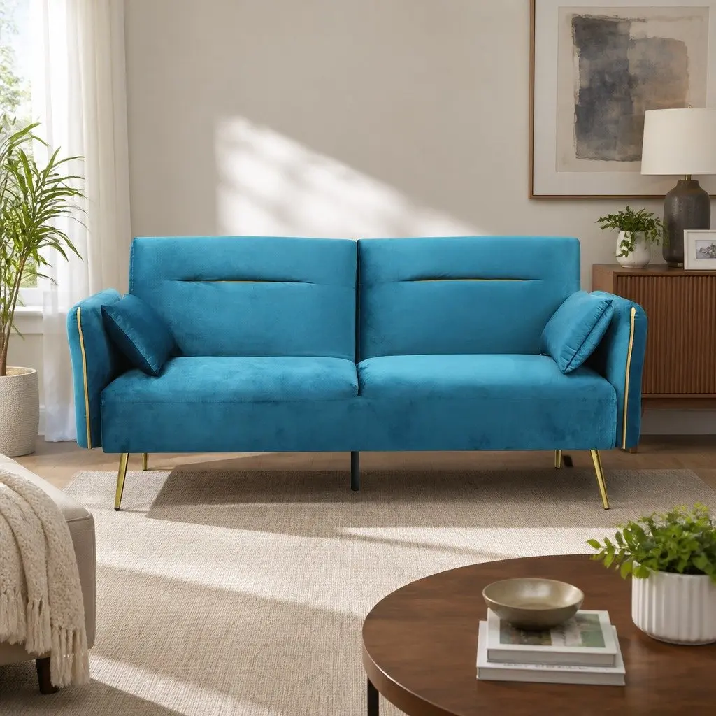 3-Seater Convertible Sofa Bed with Adjustable Backrest