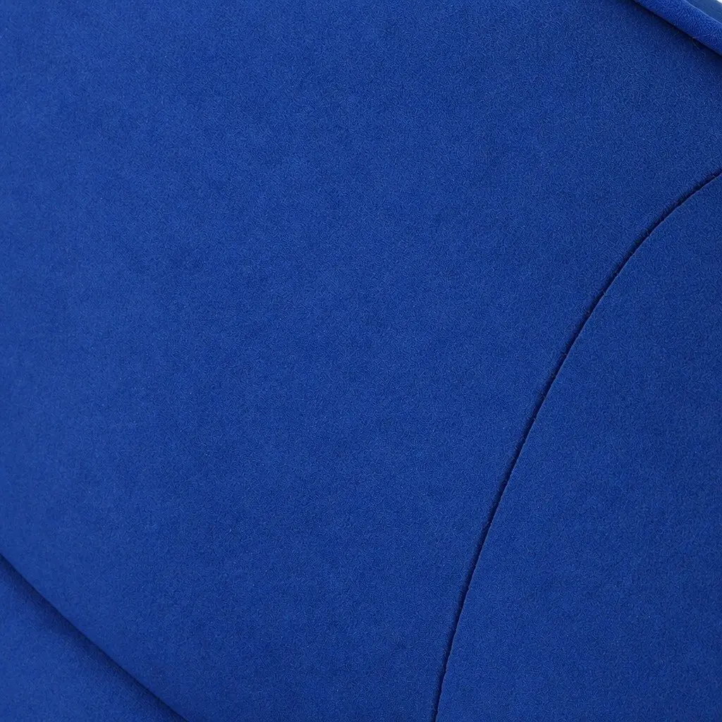 Deep Blue Velvet 3-Seater Sofa Bed with Adjustable Backrest