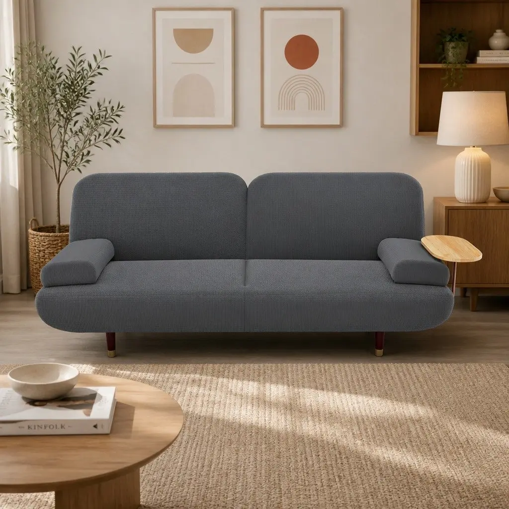Convertible Sofa Bed with USB Charging Grey