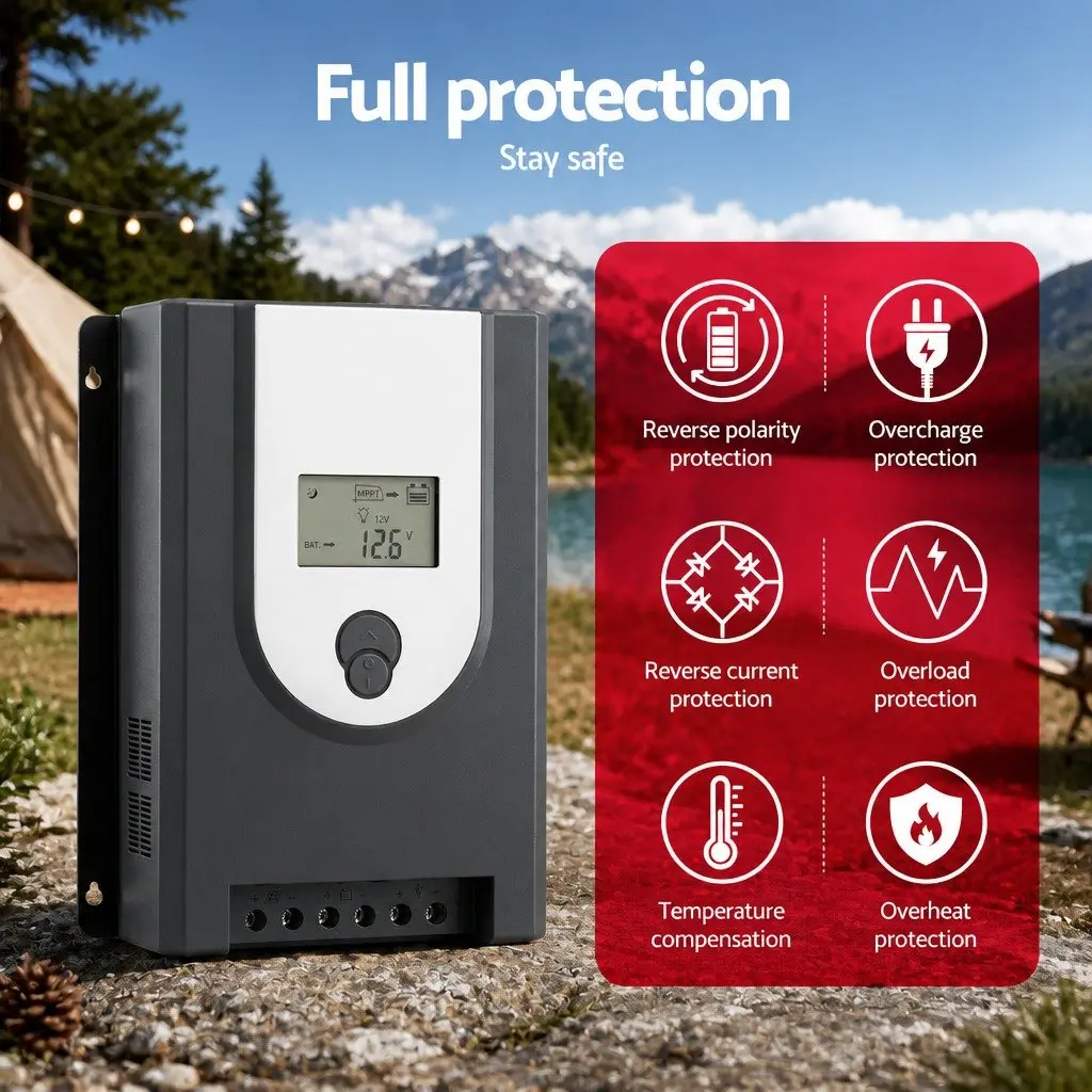 50A MPPT Solar Charge Controller with Bluetooth for Efficiency